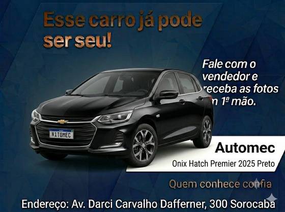CHEVROLET ONIX 1.0 TURBO FLEX PREMIER AUTOMÁTICO CHEVROLET ONIX 1.0 TURBO FLEX PREMIER AUTOMÁTICO